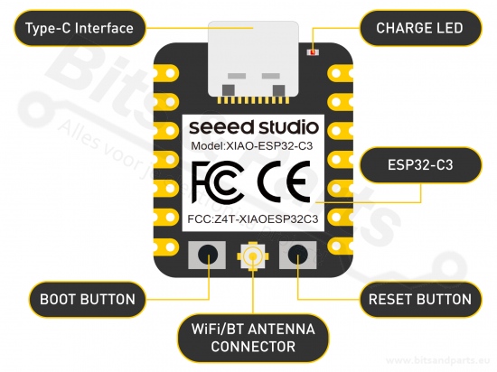 ESP32-C3 Seeed Studio Xiao Ontwikkelboard WiFi/Buetooth 